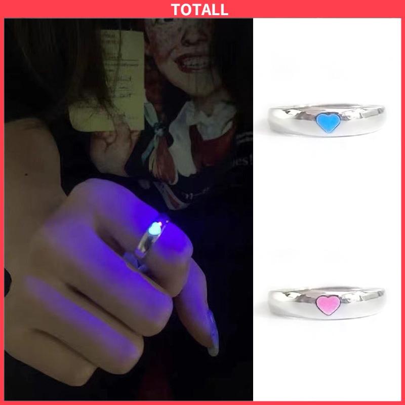 COD Cincin Cinta Luminous Retro Vintage Korea Gaya Untuk Wanita-Totall