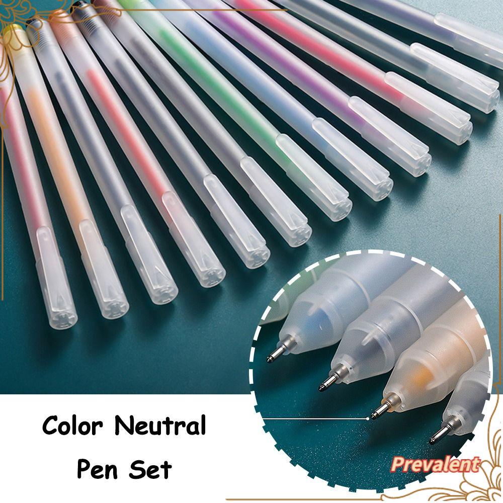 Preva 12PCS/Set Stabilo Pena Set Good-looking Perlengkapan Kantor Sekolah Menggambar Graffiti Perawatan Mata Pena Netral