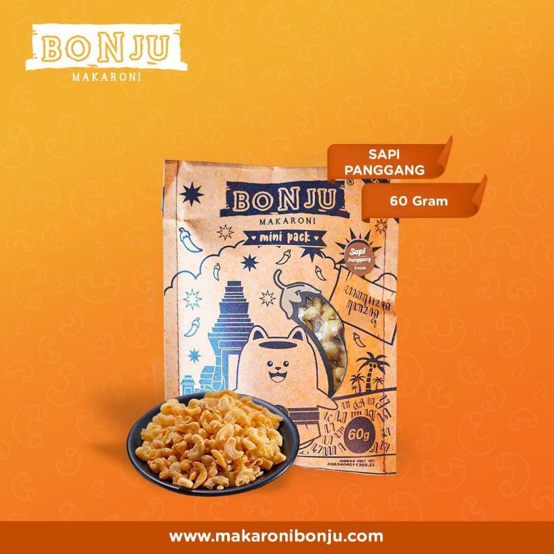 

Makaroni Bonju Rasa Sapi Panggang 60gr dan 100gr