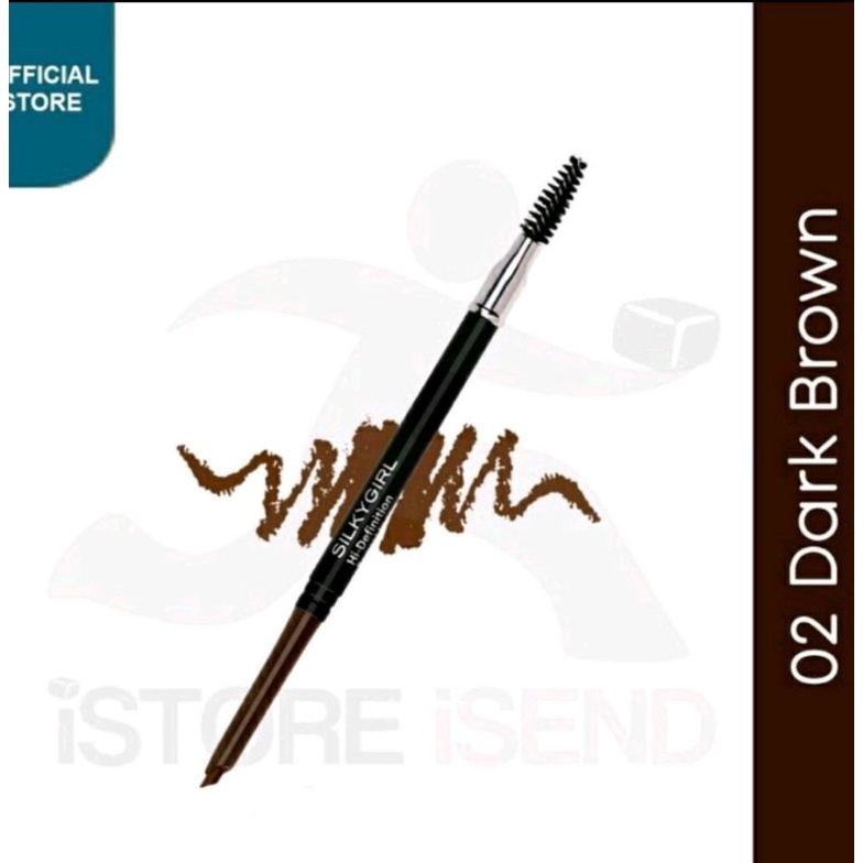 SILKYGIRL Hi-Defination Brow  Liner 02 Dark Brown | Pensil Alis Silky Girl