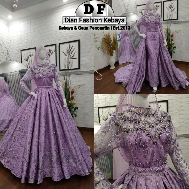 Gaun Pengantin Modern TeraKota / Merah Bata.