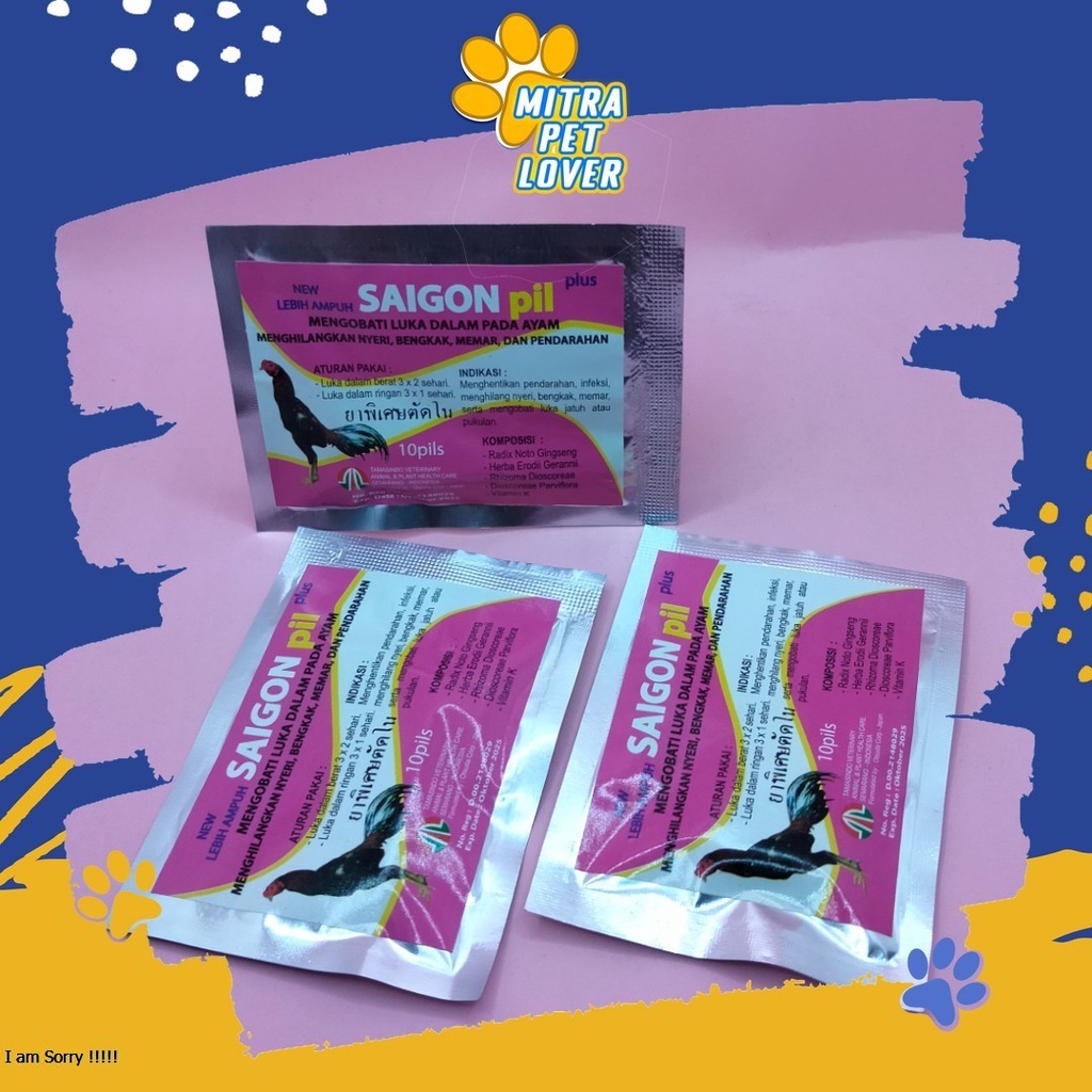 KAPSUL UNTUK LUKA DALAM AYAM - SAIGON CAPSULE - 10 CAPSUL - MENGOBATI BENGKAK MEMAR AKIBAT JATUH PUKULAN MEMAR - ANTI INFEKSI NYERI PENDARAHAN MURAH ASLI GARANSI KUALITAS ORIGINAL - TAMASINDO OBAT KESEHATAN &amp;  VITAMIN TERNAK HEWAN  MITRAPETLOVER