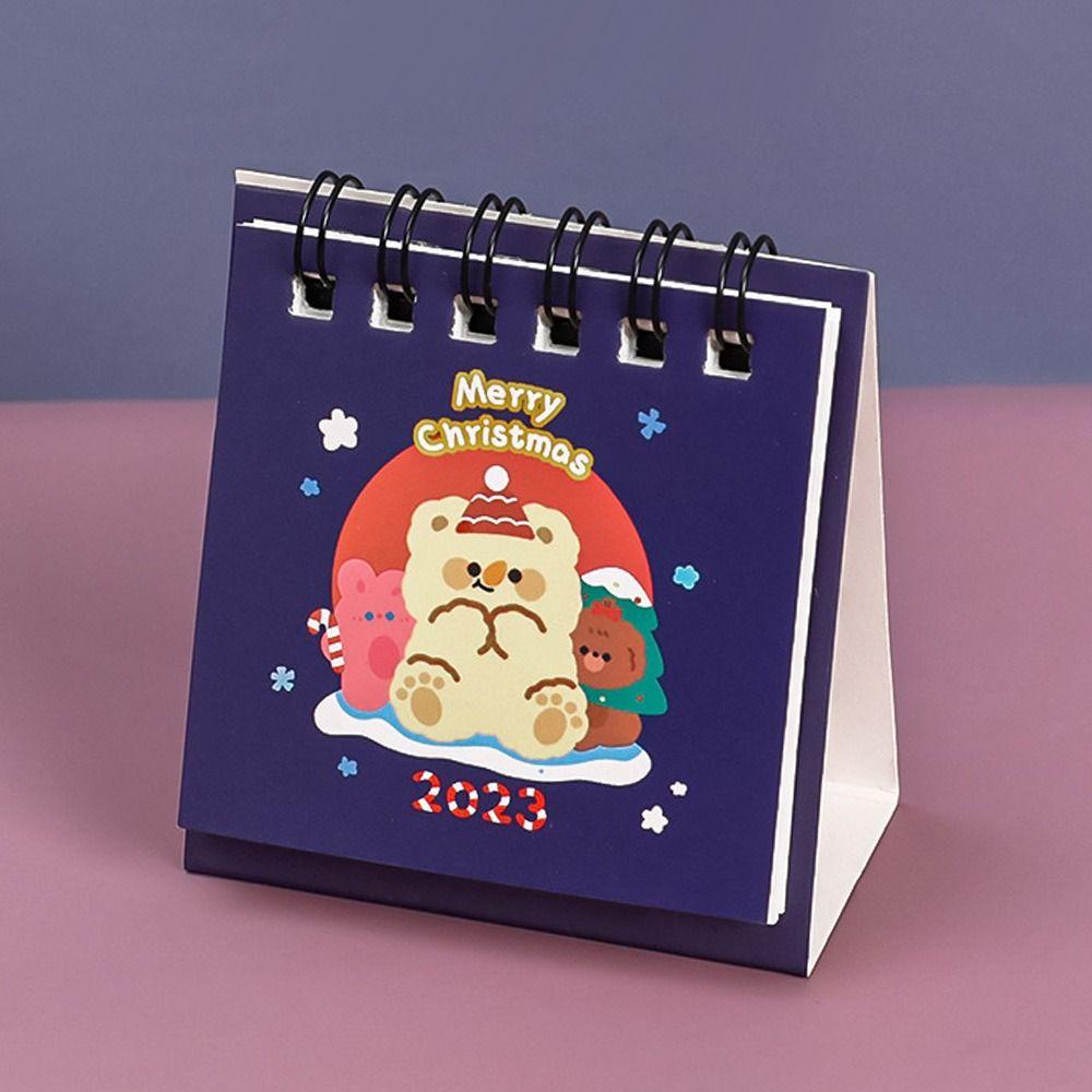 Top Kartun Beruang Kalender Portable Aksesoris Kantor Hiasan Meja Kalender Meja