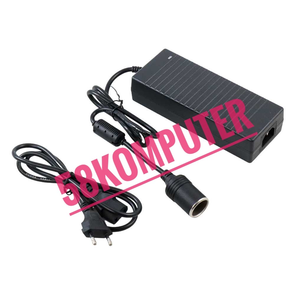 5A/10A Adaptor Lighter Converter Konverter 220V AC To 12V DC Lighter Socket Power EU Adaptor Colokan Lighter Mobil Adaptor Ac Dc 220v 12v 5A 10A