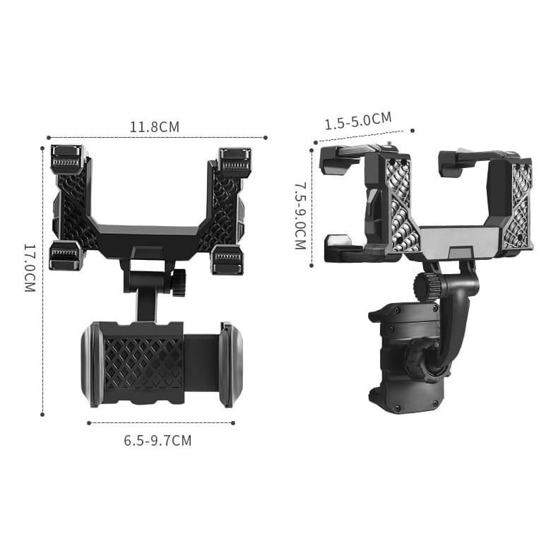 stand holder mobil Car holder hp GPS Camera kaca tengah spion kamera cctv dasboard handphone universal Mirror Rearview Car Stent Mount Bracket Dudukan - dinno.id