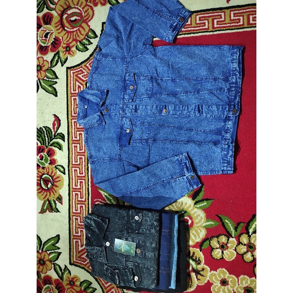 jaket jeans cewek jumbo jaket jins cewek jaket wanita jumbo jaket lepis cewek jaket denim snow oversize XL - XXL