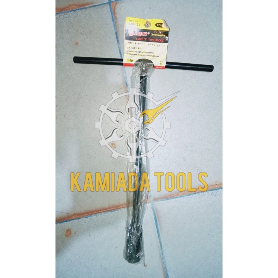 Kunci Sok T Panjang JASON 346-137/ Kunci Sok T Hitam JASON 17mm