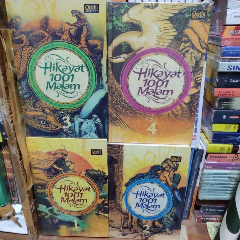 PAKET BUKU HIKAYAT 1001 MALAM VOLUME 1-2-3-4 KOMPLIT EDISI LUX HARDCOVER