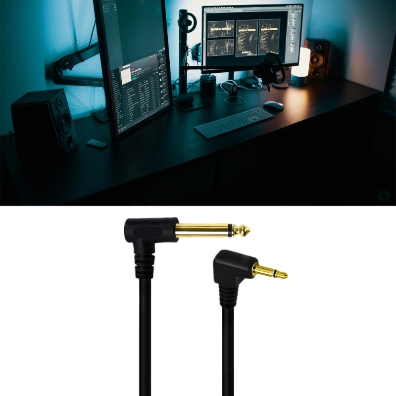 Zzz Kabel Adaptor Mono Profesional 6.35mm 1per4in Ke 3.5mm 1per8 TS Untuk Perangkat