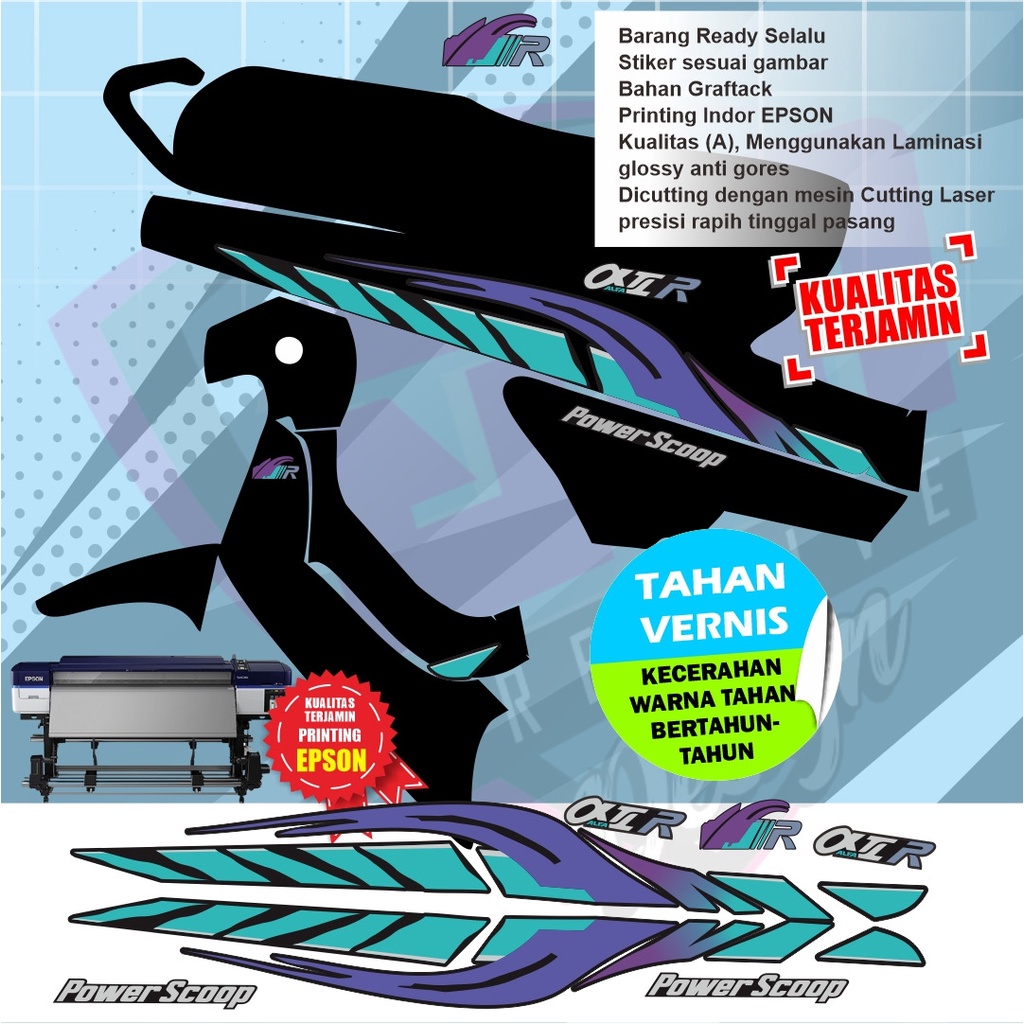 Striping yamaha alfa 95 sticker stiker strifing alfa striping alfa emblem decal strip motor yamaha s