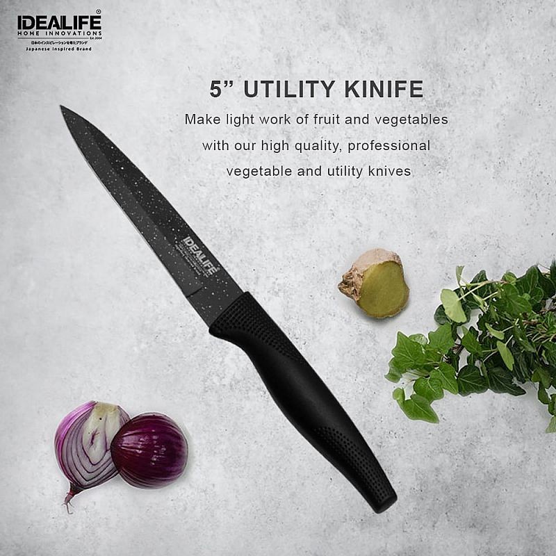 Pisau Set Keramik IDEALIFE IL-160 - Knife Set - Pisau Dapur