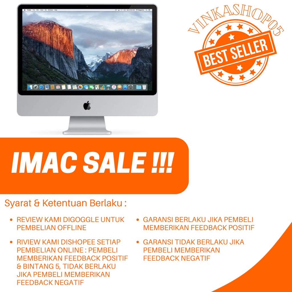 PROMO iMac Tebal 24 inch CORE2DUO 2007 - 2009 SECOND