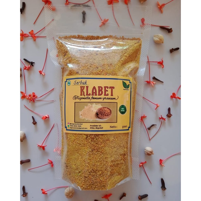 

Klabet Bubuk 200gr Original 100% / Biji Kelabat Bubuk / Kelabet Murni / Fenugreek Powder / Hulbah Halba