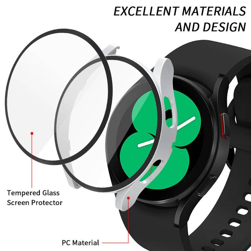 Case Pelindung Bahan Kaca Matte 44mm 40mm Untuk Samsung Galaxy Watch 4