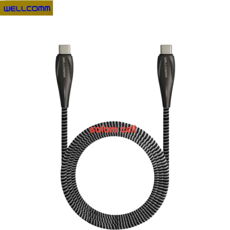 Kabel Data Type-C to Type-C Wellcomm Alloy C Original Garansi Resmi