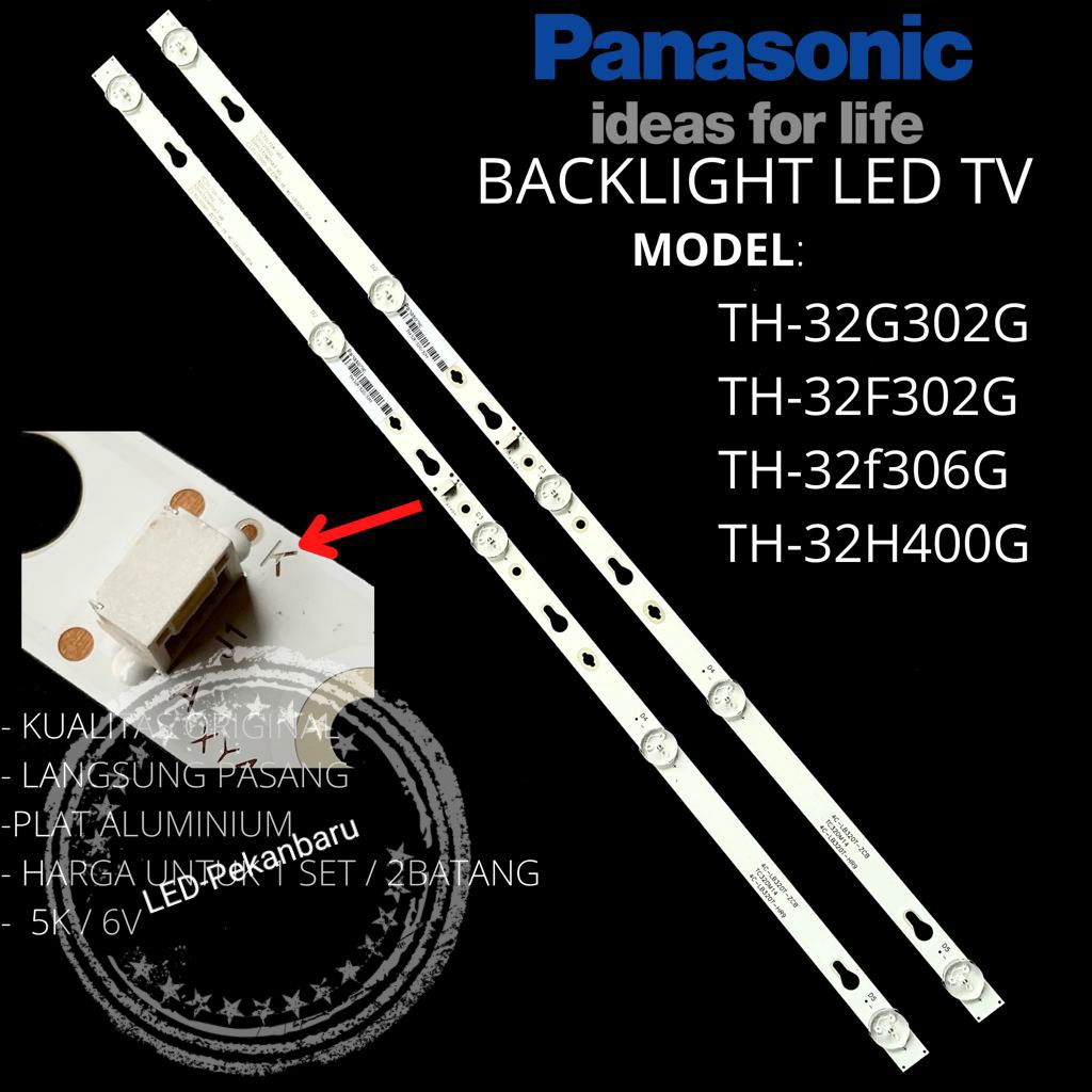 BACKLIGHT LED TV PANASONIC TH 32F302G 32F306G 32F302 32F306 LAMPU BL