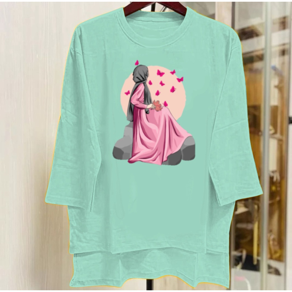 KAOS OVERSIZE KUPU KUPU VISTABERRY LENGAN 3/4