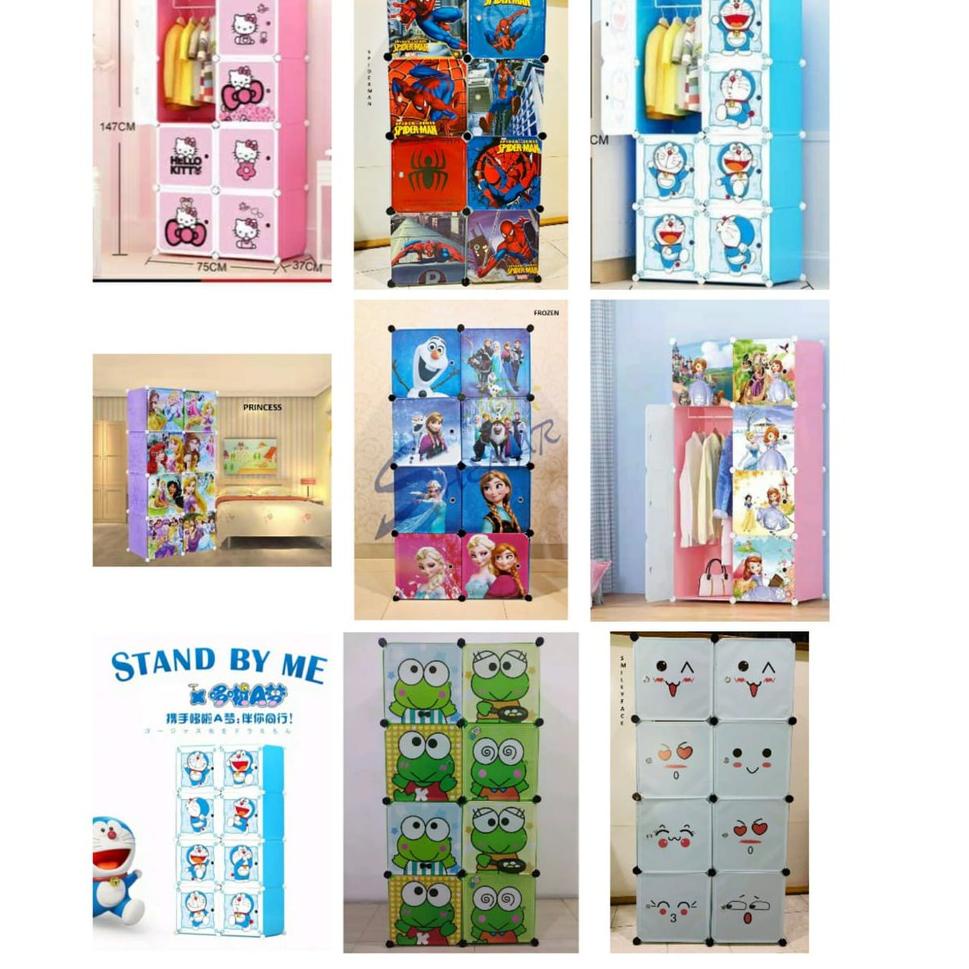 Paling Disukai.. PROMO  LEMARI PLASTIK LEMARI PORTABLE/LEMARI KARAKTER/LEMARI PLASTIK SERBAGUNA 2x4-
