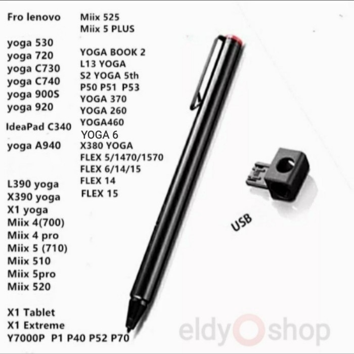 Sty 2048 Active Stylus Pen Lenovo Yoga Lenovo Flex Lenovo Miix Thinkpad