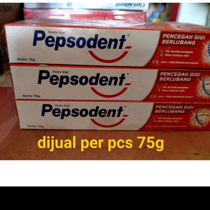 pepsodent 75gr,per pcs.