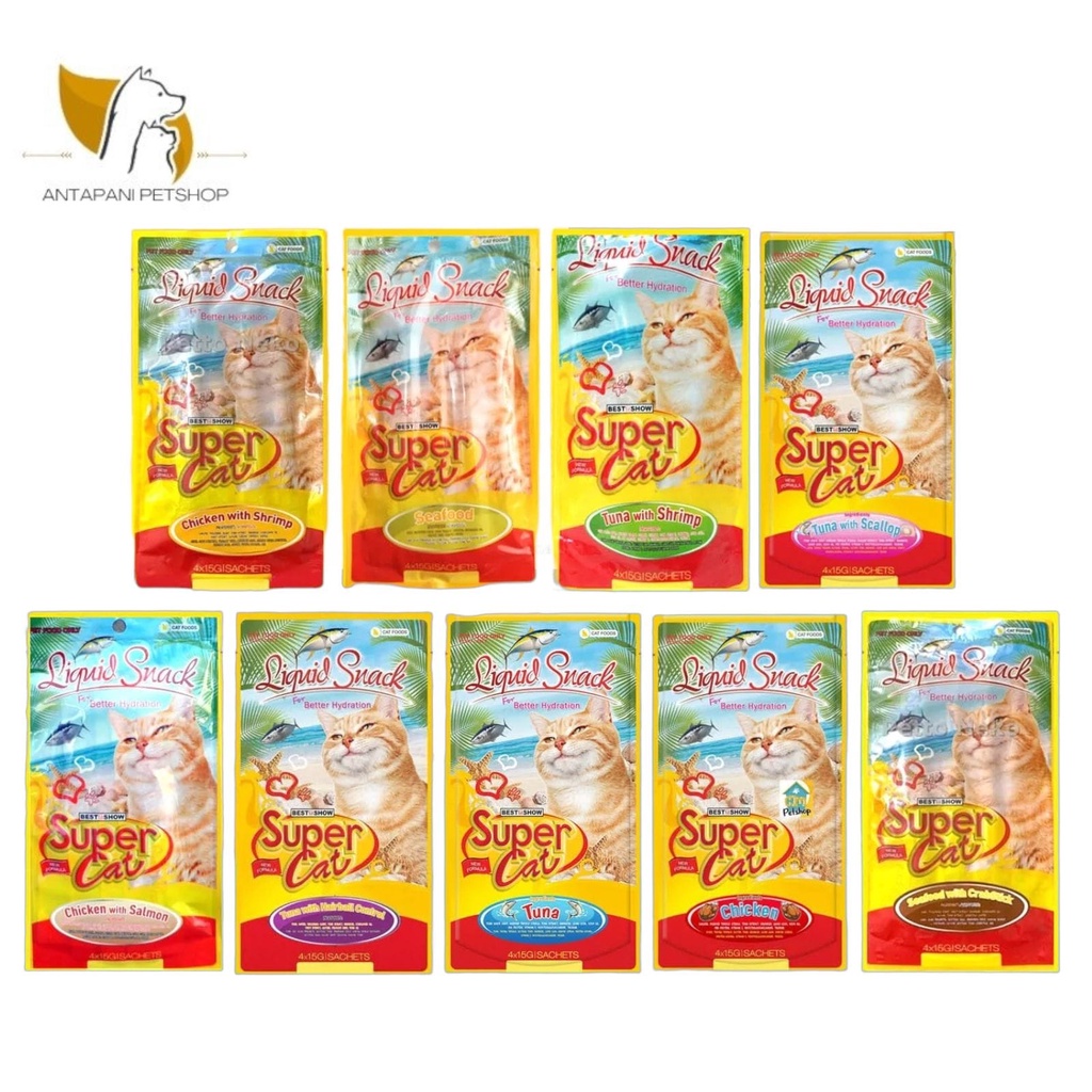 SUPER CAT LIQUID 60 GR (SNACK KUCING)