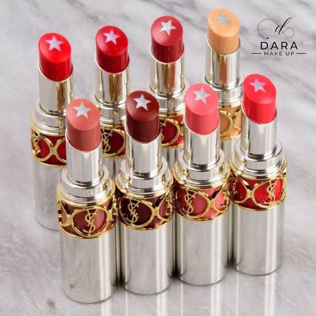 YSL Rouge Volupte Rock n’ Shine Lipstick Tester Tutup Putih