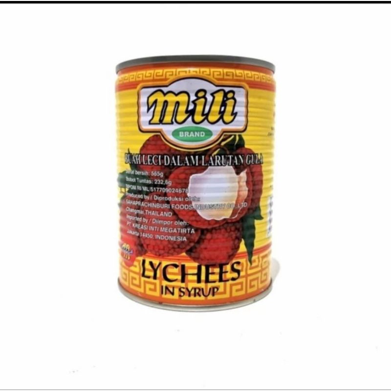 

Milli lychee in syrup 565gr
