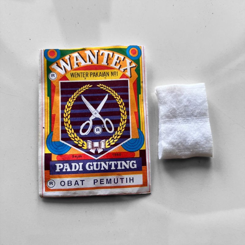 ( PUTIH )WANTEX MEREK PADI GUNTING GRATIS GELANG HITAM/Pewarna pakaian/COD BAYAR DI TEMPAT PROMO GRA