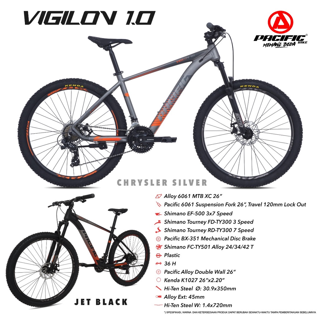 Sepeda Gunung MTB 26 INCH Pacific Vigilon 1.0