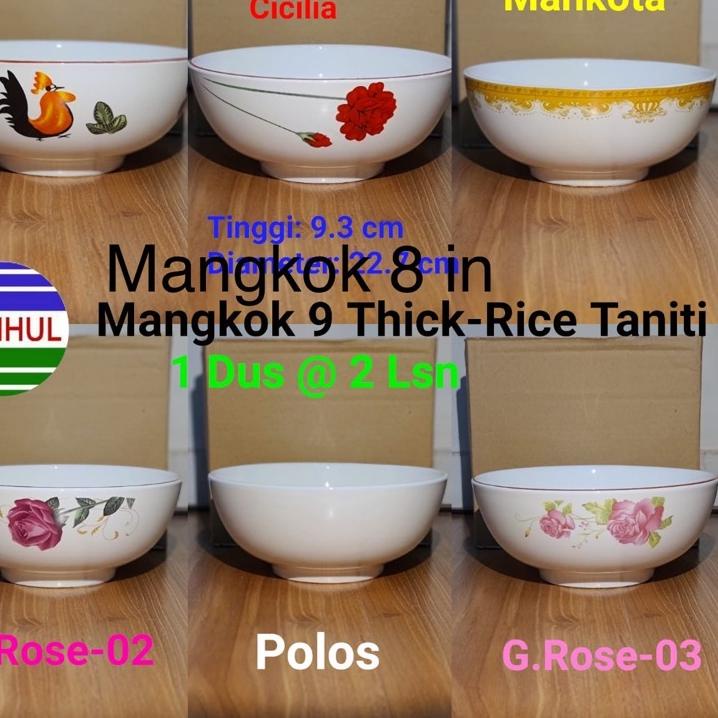 Terbaru.. MANGKOK KERAMIK SAYUR SOP KUAH BESAR 8 in 9 iN 1 pcs