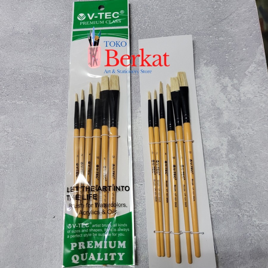 V-TEC Kuas Set Artist Brush Isi 6 Kuas VT-101