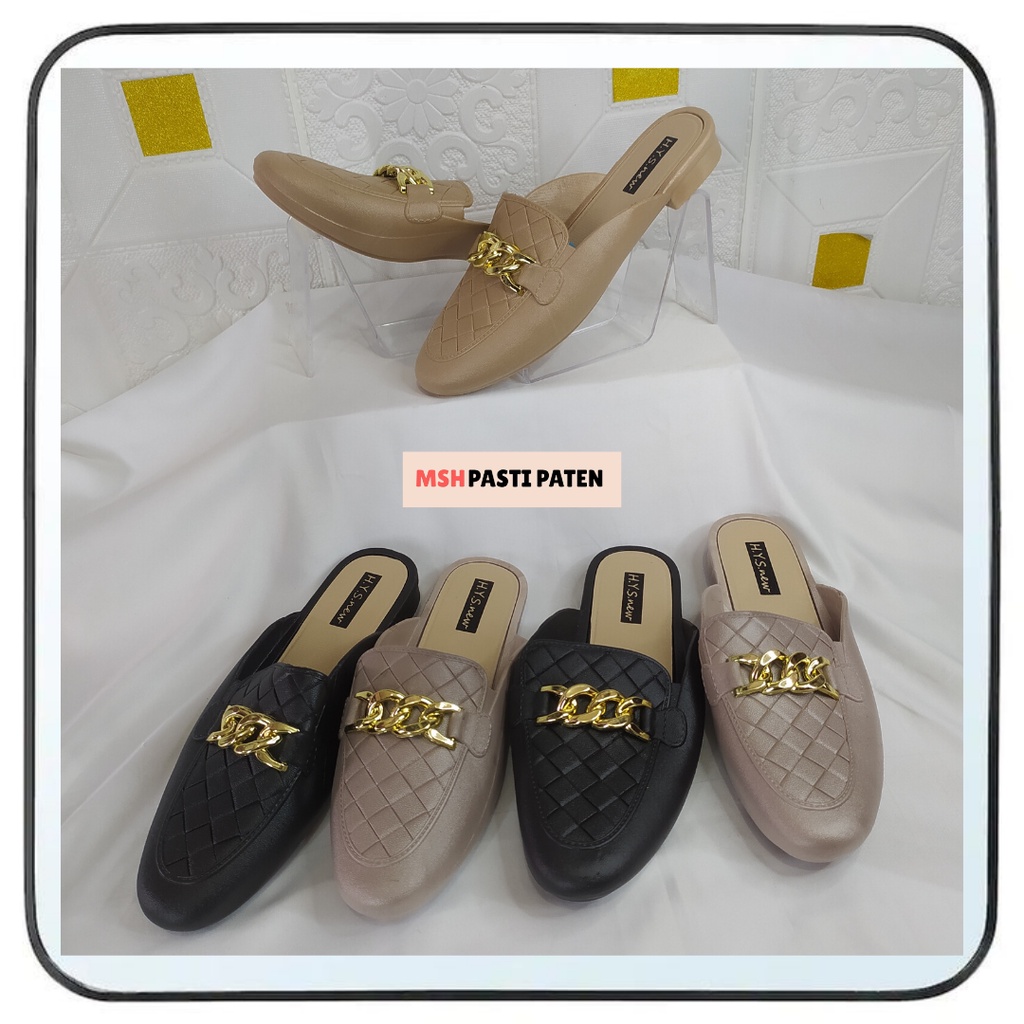 Sepatu sandal slip on impor wanita dewasa Sandal glaiator hys 1609 size 37-41