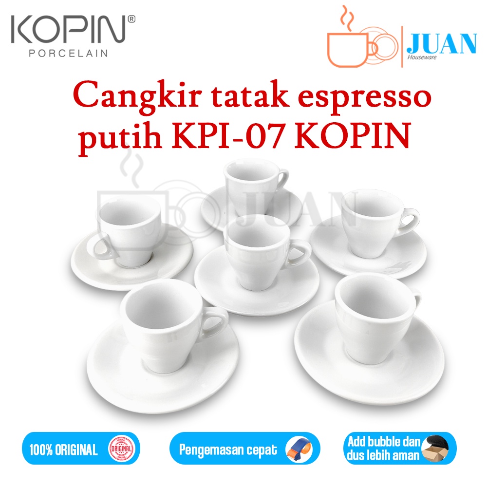 KOPIN Cangkir set espresso 90ml gelas kopi porcelain KPI-07 PUTIH