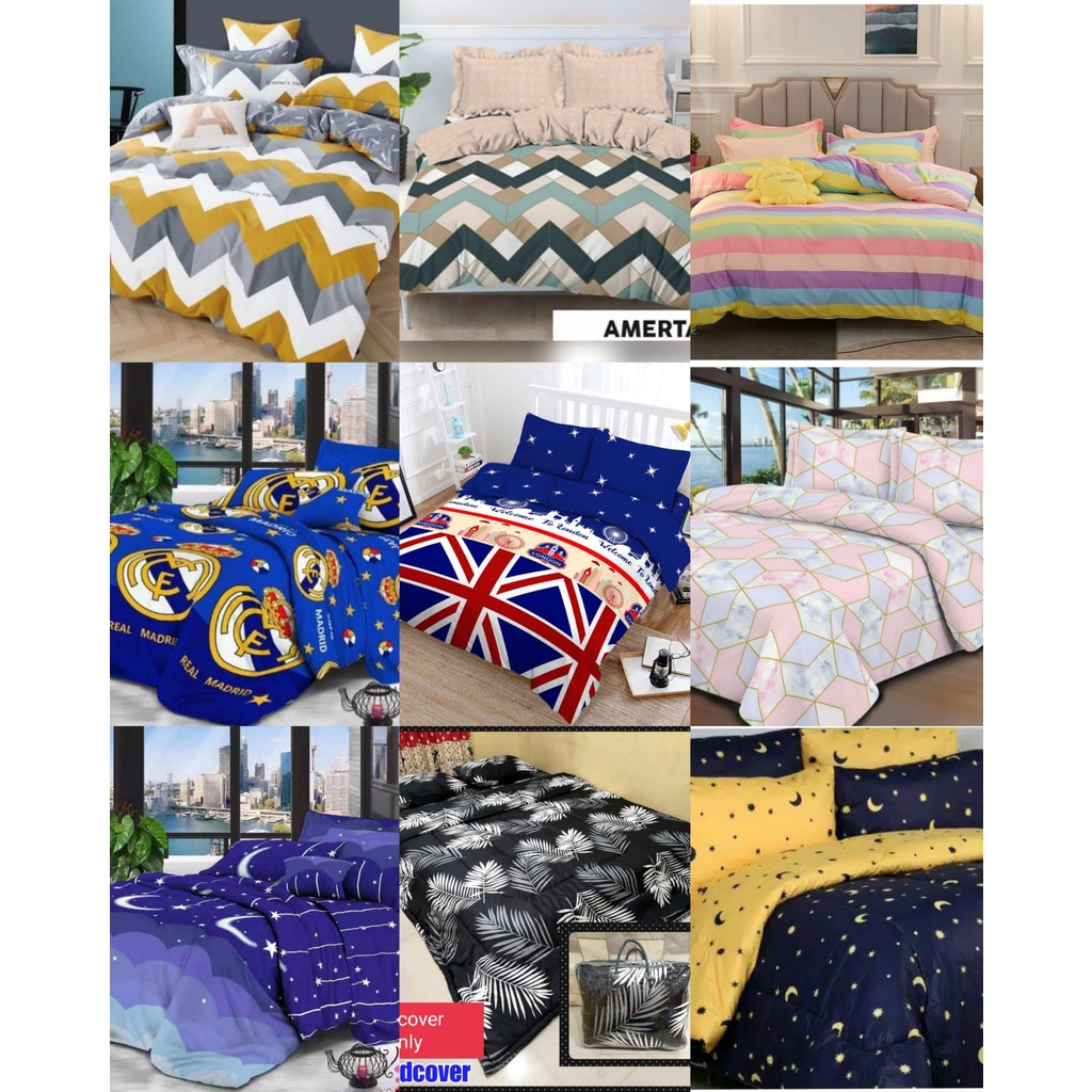 BEDCOVER ONLY 200x230/ 150x230 (free tas mika)