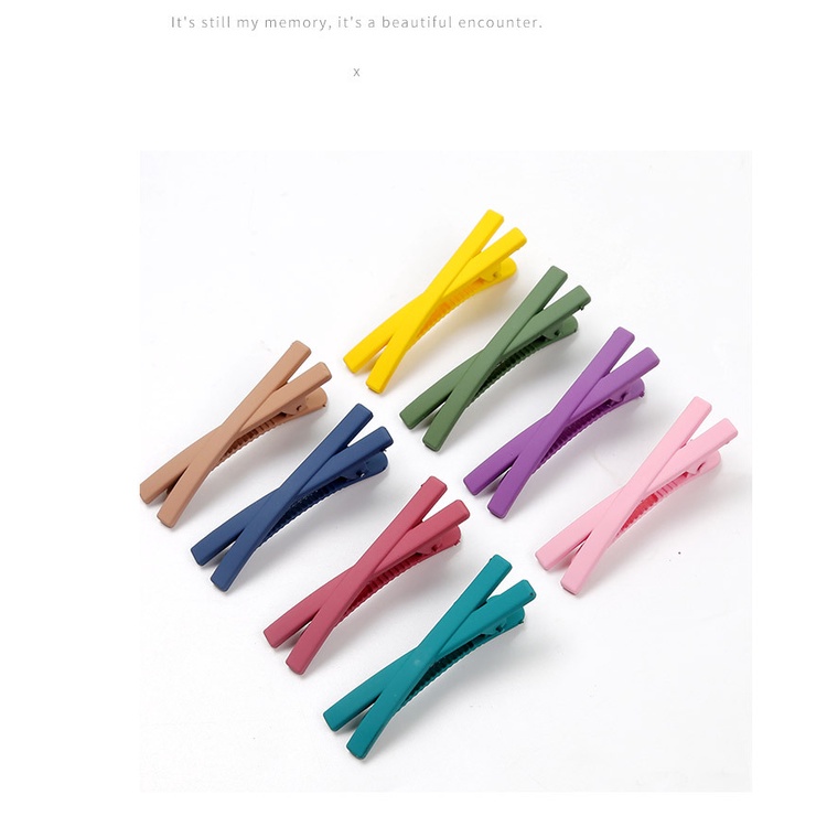 Jepit Rambut Silang Warna Warni / Jepitan Poni X Fashion Anak Dewasa / Hair Pin Cross Ala Korea - SH2014