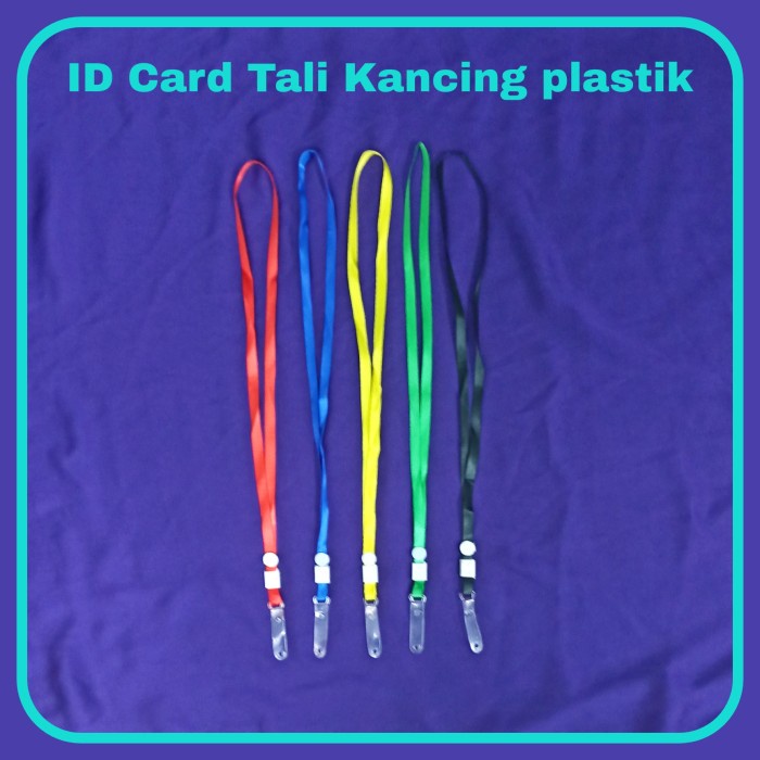 

PRO ID Card Tali Kancing Plastik/Lanyard ID Card/Tali Lanyard (10 pcs) - Biru