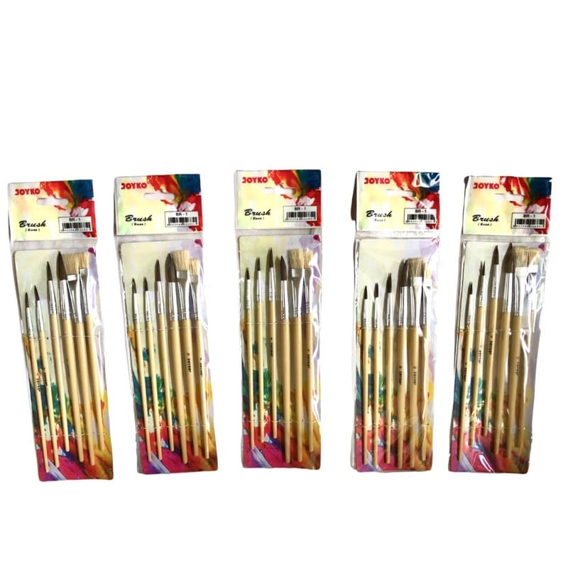 

kuas lukis joyko/ brush joyko set BR-1 ( isi 6 )