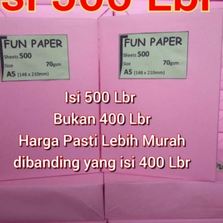 

[B-1T ㊚] Kertas HVS A5 70 Gr (Putih) / Harga 1 Rim (500 Lembar)-amanah