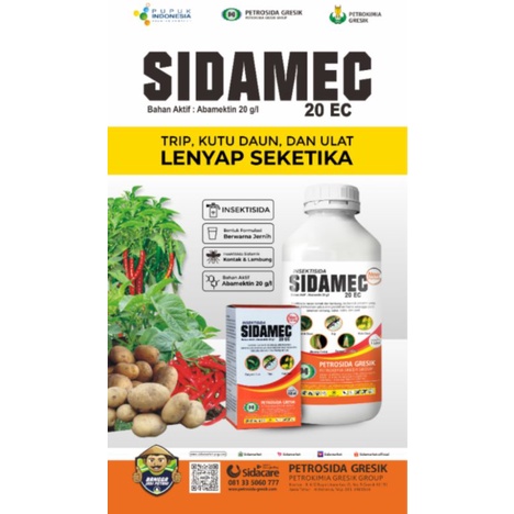 ABAMEKTIN BENING SIDAMEC 20 EC KEMASAN 1 LITER (bonus kaos petani)