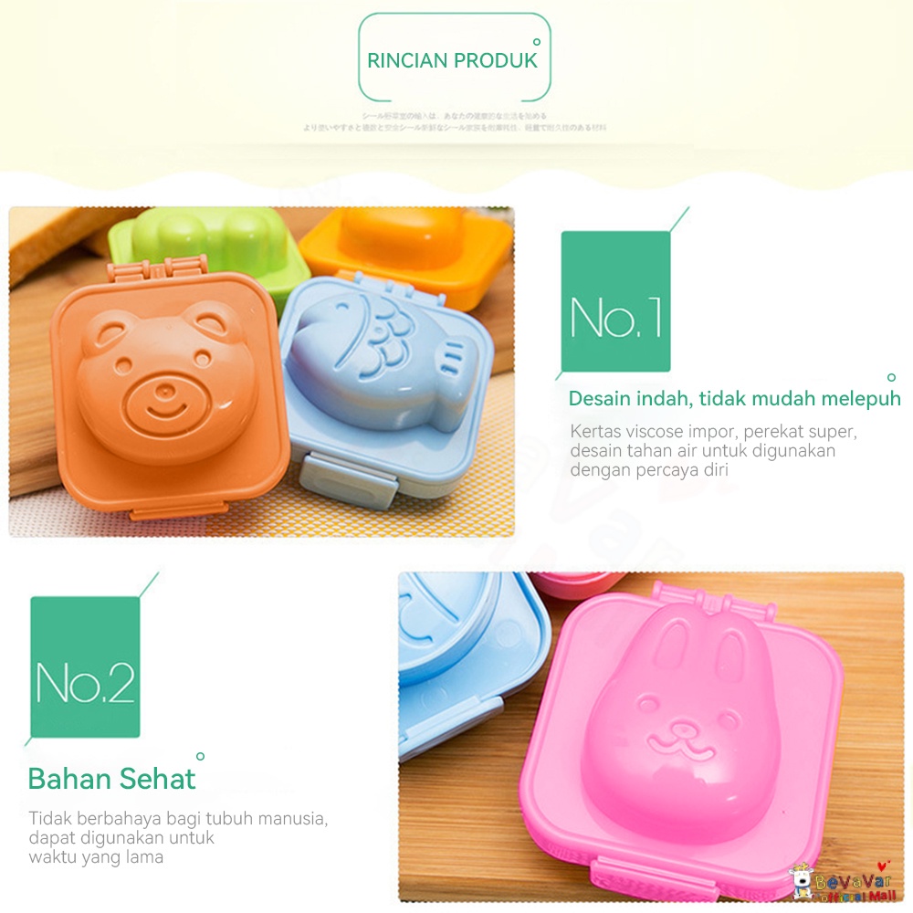 Mumystation Cetakan Nasi Telur Rebus Kelinci Beruang Egg Mold Shape Cetakan Bento Telur