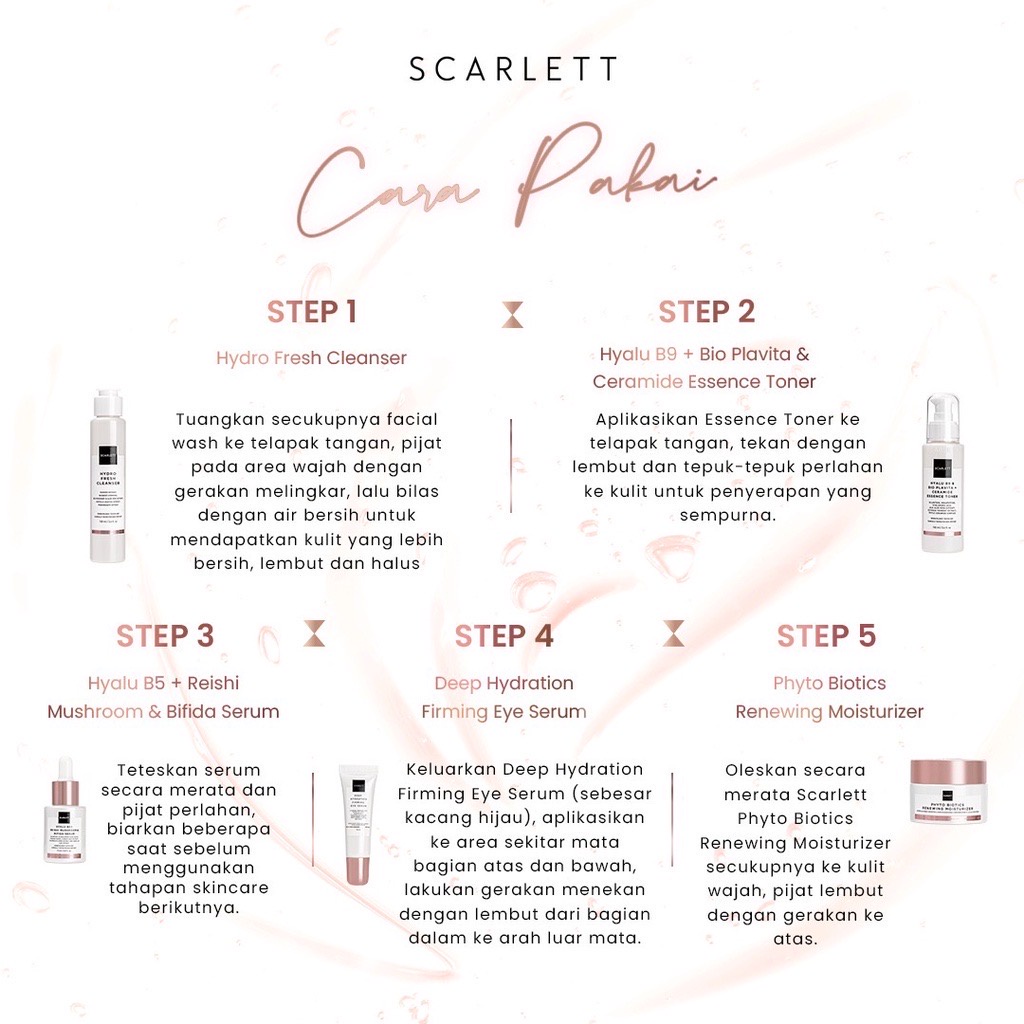 SCARLETT Whitening X Song Joong Ki Age Delay Limited Edition Indonesia / Paket Facial Wash Essence Toner Serum Ampoule Day Night Eye Cream Mask Gel Sunscreen Moisturizer / Brightly Ever After Acne Wajah Face Glowing 1 Paketan Package Full Set Pouch Series