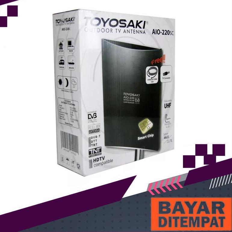 Paling Diminati ANTENA TV DIGITAL TOYOSAKI AIO 220 INDOOR/OUTDOOR ANTENA TV LUAR DALAM