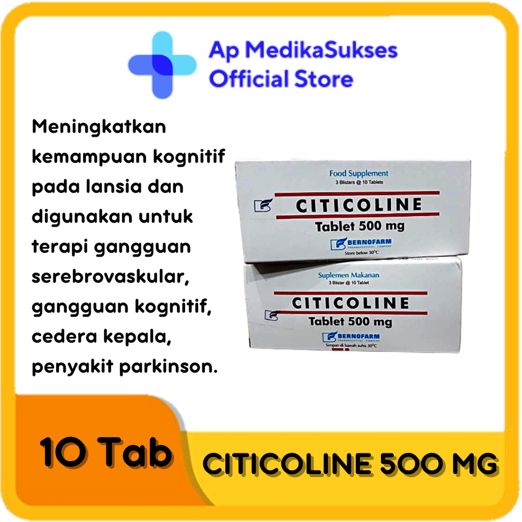 Citicoline 500 mg 10 Kaplet ( Per Strip)