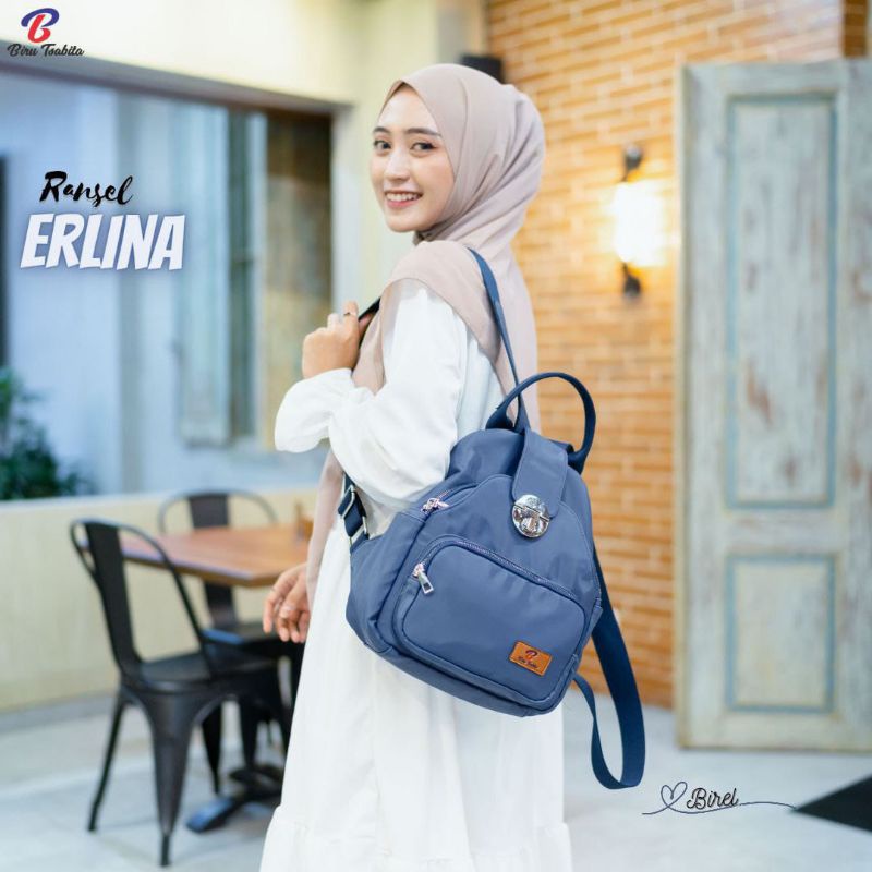 Biru Tsabita Ransel Erlina Tas Wanita Anti Air