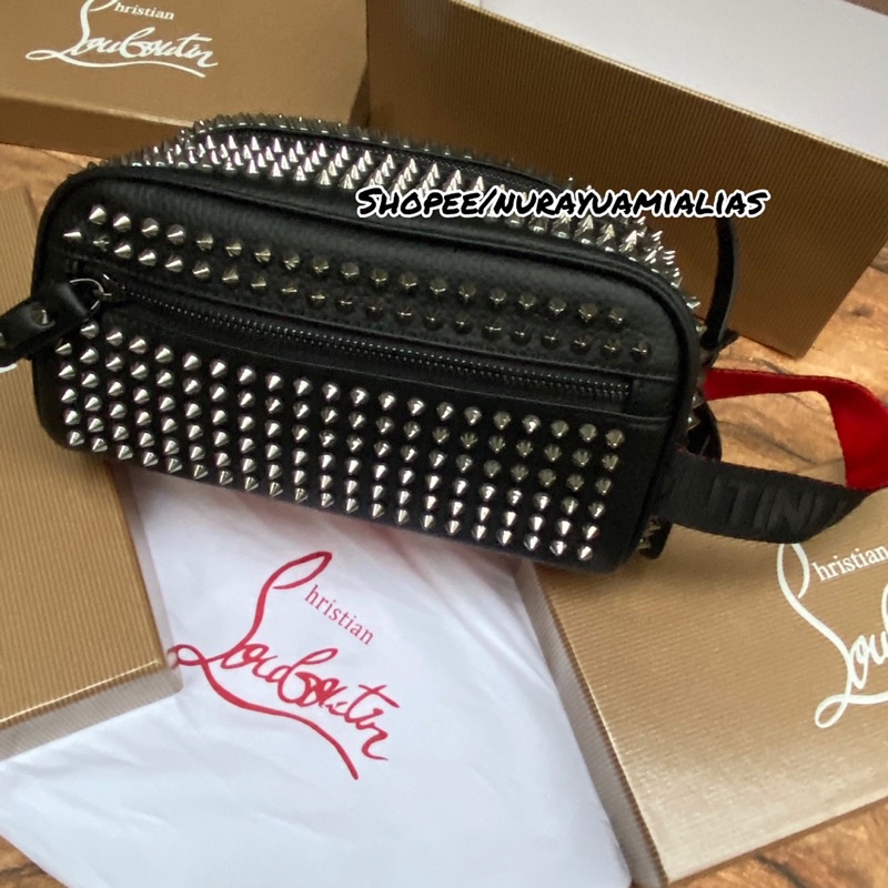 Pouch bag C Louboutin import Grade original handbag wanita pria import branded