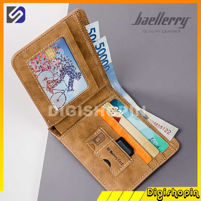 Baellerry Dompet Kulit Pria Bahan Nubuck Kado Dompet Pria Bahan Kulit Dompet Kulit Nubuck