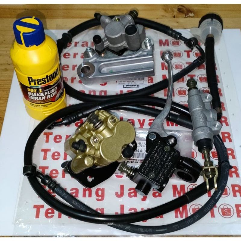 KALIPER DEPAN BELAKANG PAKET KOMPLIT CAKRAM DEPAN BELAKANG KLX 150 COCOK SEMUA TYPE KLX