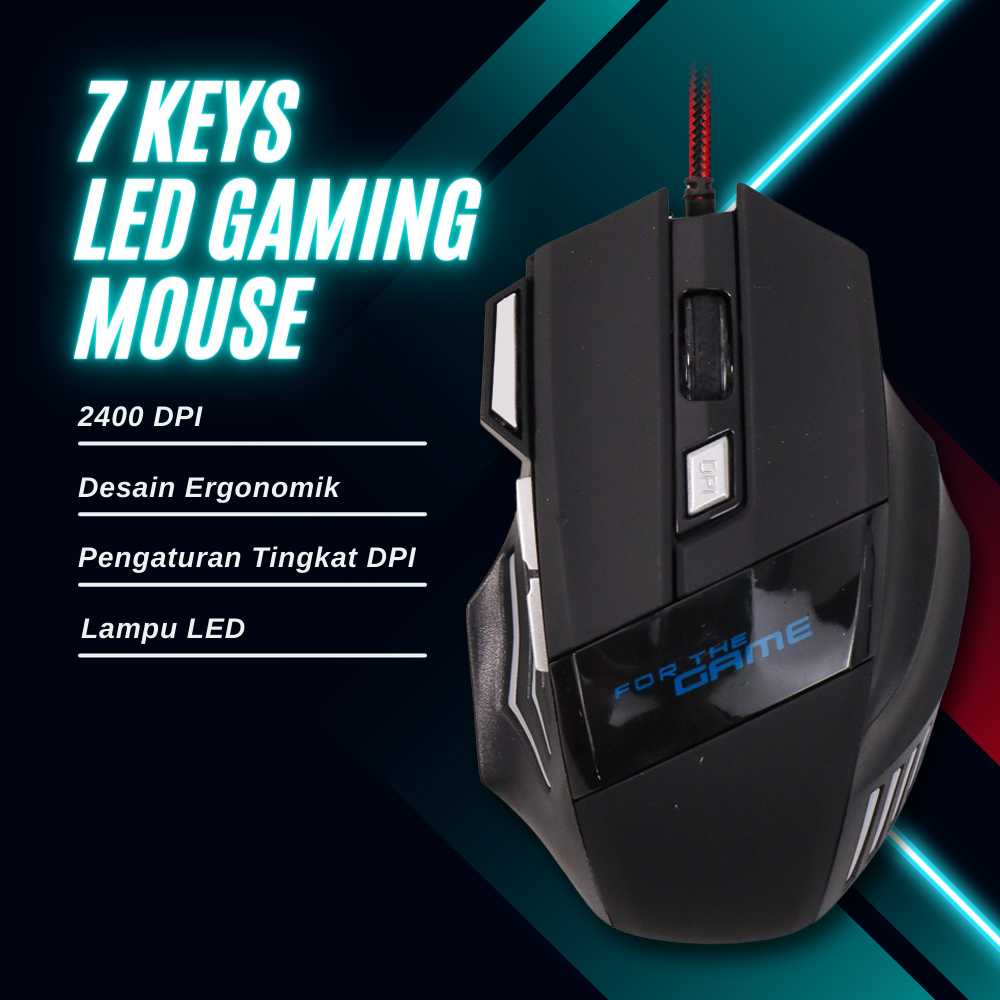 YXLM 7 Keys LED Gaming Mouse 2400 DPI - G6 - PCLP