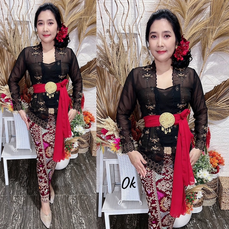 kebaya bordir motif anggrek