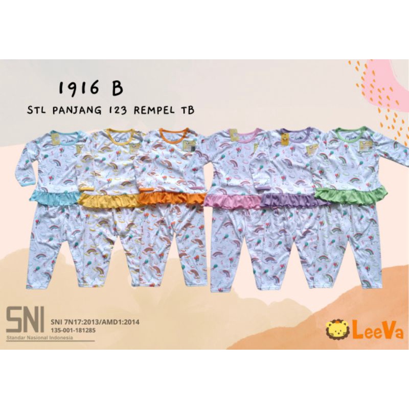 piyama anak perempuan leeva rainbow mini rempel